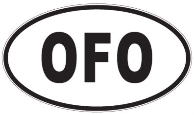 OFO - 3 Letter Initials Oval Sticker