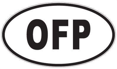 OFP - 3 Letter Initials Oval Sticker