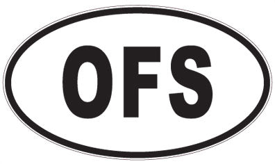 OFS - 3 Letter Initials Oval Sticker
