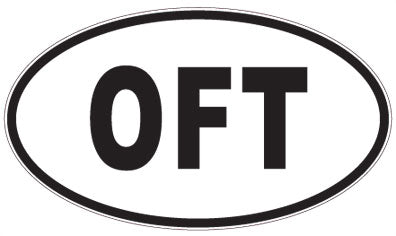 OFT - 3 Letter Initials Oval Sticker