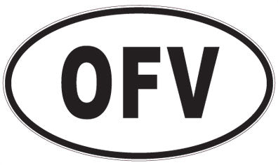 OFV - 3 Letter Initials Oval Sticker
