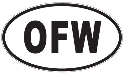 OFW - 3 Letter Initials Oval Sticker