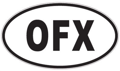 OFX - 3 Letter Initials Oval Sticker