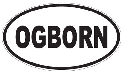 OGBORN - Oval Sticker