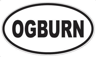 OGBURN - Oval Magnet
