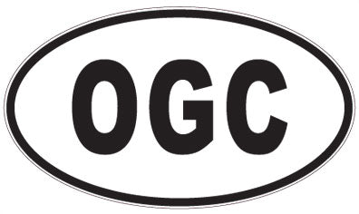 OGC - 3 Letter Initials Oval Sticker