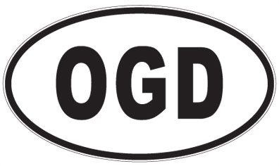 OGD - 3 Letter Initials Oval Sticker