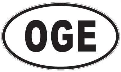 OGE - 3 Letter Initials Oval Sticker