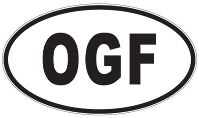 OGF - 3 Letter Initials Oval Sticker