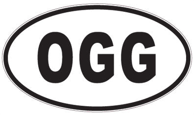 OGG - 3 Letter Initials Oval Sticker