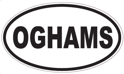 OGHAMS - Oval Sticker