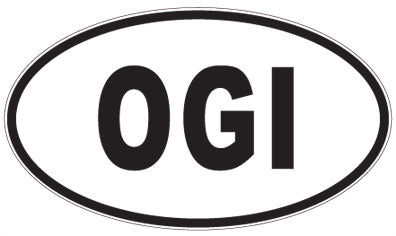OGI - 3 Letter Initials Oval Sticker