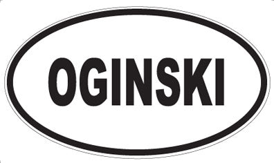 OGINSKI - Oval Sticker
