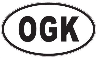 OGK - 3 Letter Initials Oval Sticker