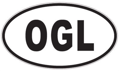OGL - 3 Letter Initials Oval Sticker