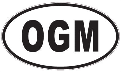 OGM - 3 Letter Initials Oval Sticker