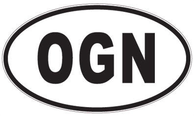OGN - 3 Letter Initials Oval Sticker