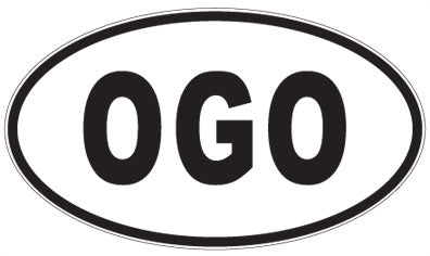 OGO - 3 Letter Initials Oval Sticker