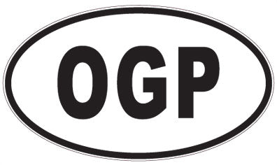 OGP - 3 Letter Initials Oval Sticker