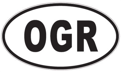 OGR - 3 Letter Initials Oval Sticker