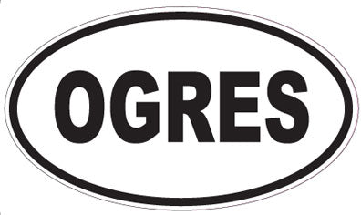 OGRES - Oval Sticker