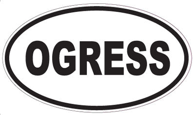 OGRESS - Oval Sticker