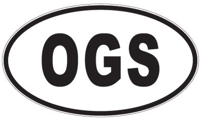 OGS - 3 Letter Initials Oval Sticker