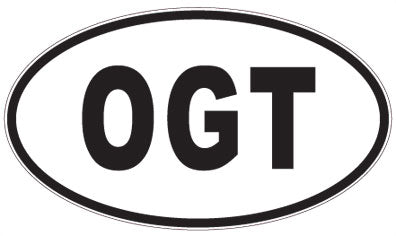 OGT - 3 Letter Initials Oval Sticker