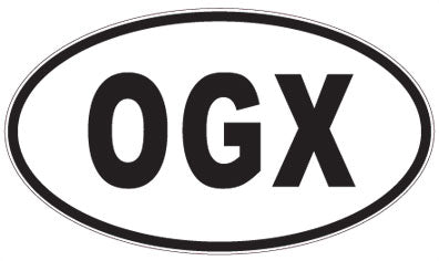 OGX - 3 Letter Initials Oval Sticker