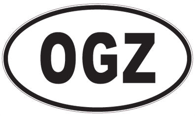 OGZ - 3 Letter Initials Oval Sticker