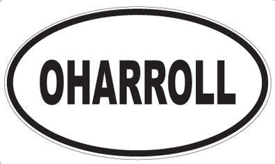 OHARROLL - Oval Magnet