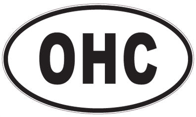 OHC - 3 Letter Initials Oval Sticker