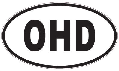 OHD - 3 Letter Initials Oval Sticker
