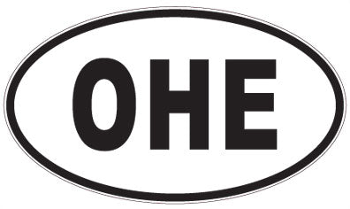 OHE - 3 Letter Initials Oval Sticker