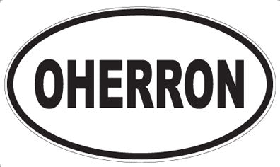 OHERRON - Oval Sticker