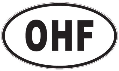OHF - 3 Letter Initials Oval Sticker