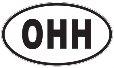 OHH - 3 Letter Initials Oval Sticker
