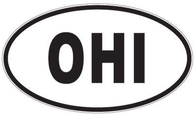 OHI - 3 Letter Initials Oval Sticker