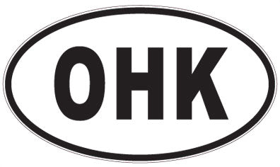 OHK - 3 Letter Initials Oval Sticker