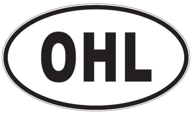 OHL - 3 Letter Initials Oval Sticker