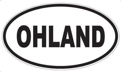 OHLAND - Oval Sticker