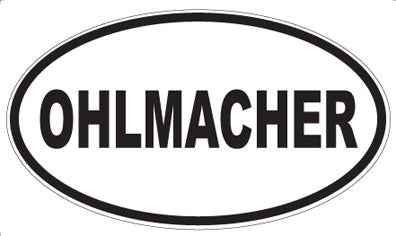 OHLMACHER - Oval Sticker