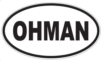 OHMAN - Oval Sticker