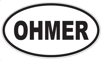 OHMER - Oval Sticker