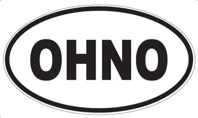 OHNO - Oval Sticker