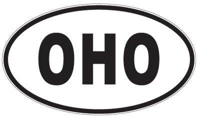 OHO - 3 Letter Initials Oval Sticker