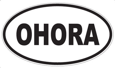 OHORA - Oval Sticker