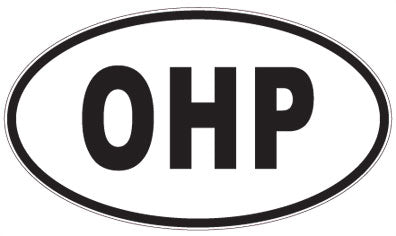 OHP - 3 Letter Initials Oval Sticker