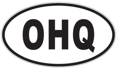 OHQ - 3 Letter Initials Oval Sticker