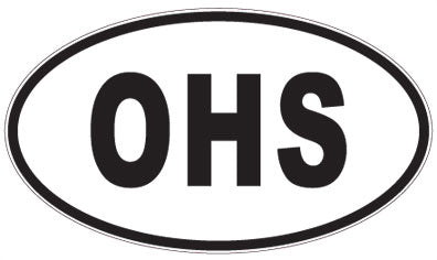 OHS - 3 Letter Initials Oval Sticker